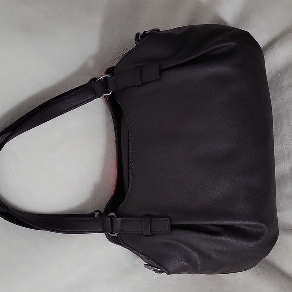 Simply Vera Wang Black and Red Floral Women's Bag - Picture 6 of 8